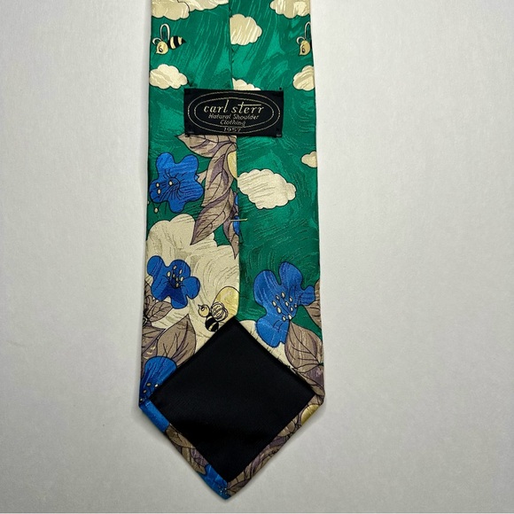 Vintage Carl Sterr 1857 Cartoon Bears & Bees Classic All Silk Handmade Tie - Picture 4 of 5